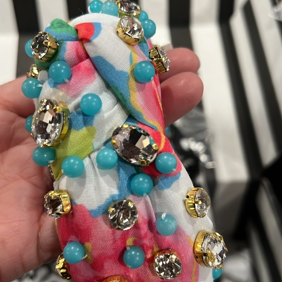 Lele Sadoughi x Roller Rabbit Beaded & Crystal Knotted Headband - Picture 9 of 10
